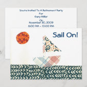 Uitnodigingen van de partij bij pensionering van S (Voorkant / Achterkant)