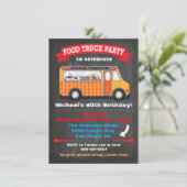 Uitnodigingen van de partij Food Truck (Staand voorkant)