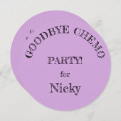 Uitnodigingen van de partij "Goodbye Chemo" (Voorkant / Achterkant)