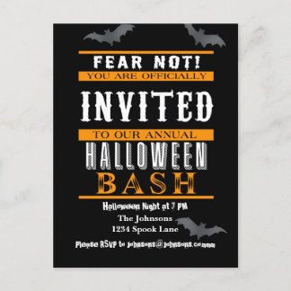 Uitnodigingen van de partij Halloween Bash