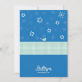 Uitnodigingen van de partij Hanukkah met Snowman (Achterkant)