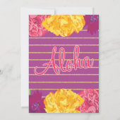 Uitnodigingen van de partij Hawaiian Luau (Achterkant)