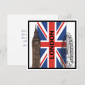 Uitnodigingen van de partij Londen, Engeland (Voorkant / Achterkant)