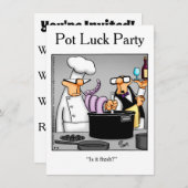 Uitnodigingen van de partij Pot Luck (Voorkant / Achterkant)