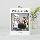 Uitnodigingen van de partij Pot Luck (Staand voorkant)
