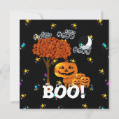 Uitnodigingen van de partij Pumpkin Head Halloween (Achterkant)