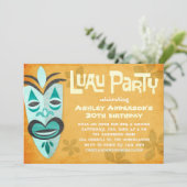 Uitnodigingen van de partij Retro Tiki Luau (Staand voorkant)