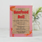 Uitnodigingen van de partij Seafood Boil (Staand voorkant)