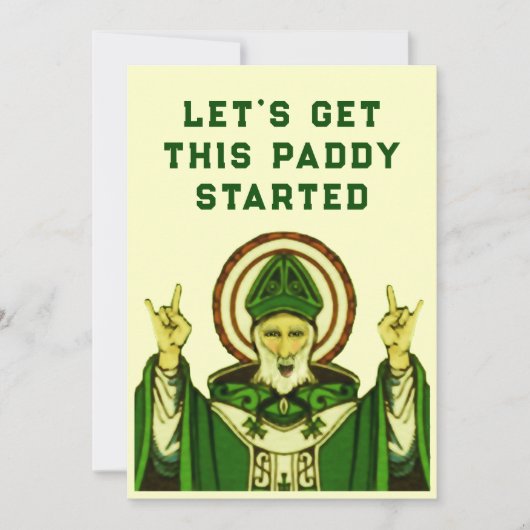 Uitnodigingen van de partij St. Patrick (Voorkant)