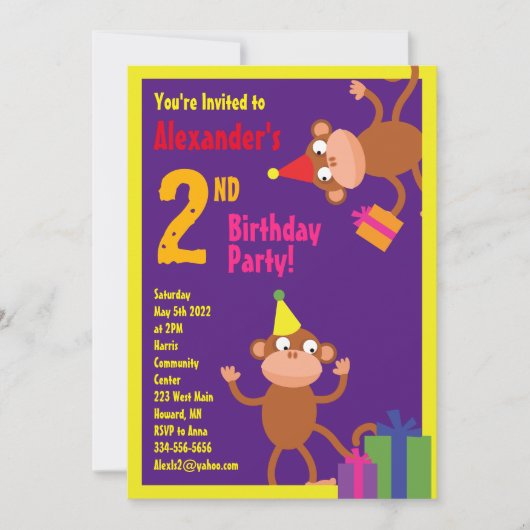 Uitnodigingen van de partij van de geboorte van he (Voorkant)