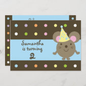 Uitnodigingen van de  Partij van de Mouse van de D (Voorkant / Achterkant)