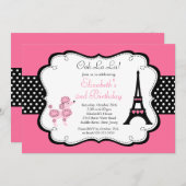 Uitnodigingen van de Partij van de Partij van de D (Voorkant / Achterkant)