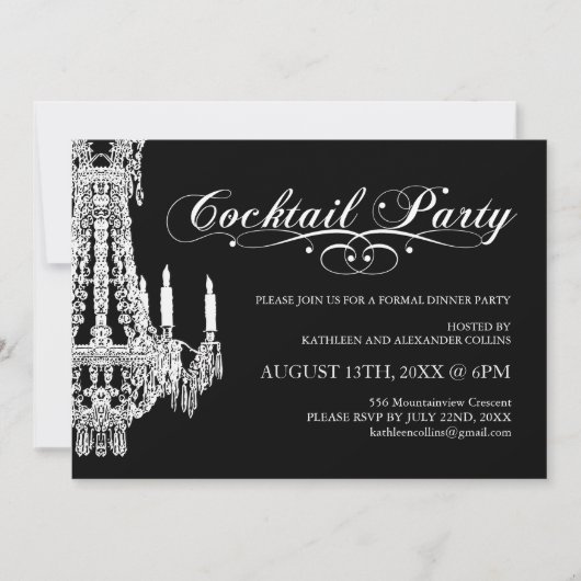 Uitnodigingen van de Partij van het Zwart-wit (Voorkant)