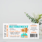 Uitnodigingen van de Pass Retirement Party (Staand voorkant)