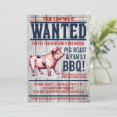 Uitnodigingen van de Pig Roast Family BBQ (Staand voorkant)