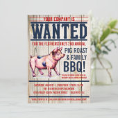 Uitnodigingen van de Pig Roast Family BBQ (Staand voorkant)