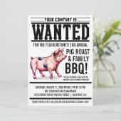 Uitnodigingen van de  Pig Roast Family BBQ (Staand voorkant)