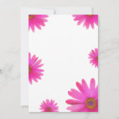 Uitnodigingen van de Pink Daisies Floral Daisy Spr (Achterkant)