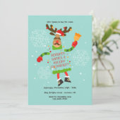Uitnodigingen van de Reindeer Games Holiday Party (Staand voorkant)