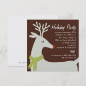 Uitnodigingen van de rendiervakantiepartij (Voorkant / Achterkant)