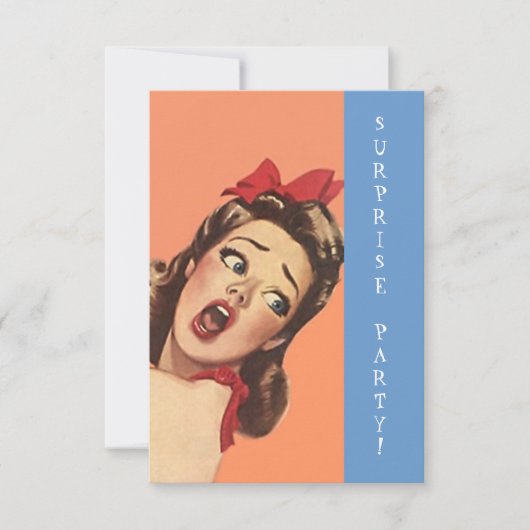 Uitnodigingen van de Retro Surprise-partij (Voorkant)