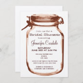 Uitnodigingen van de Roestland Mason Jar Bridal (Voorkant / Achterkant)