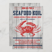 Uitnodigingen van de  Seafood Boil Party (Voorkant / Achterkant)