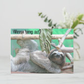 Uitnodigingen van de Sloth Party (Staand voorkant)