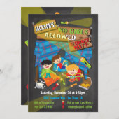 Uitnodigingen van de Slummer-partij van Boys (Voorkant / Achterkant)