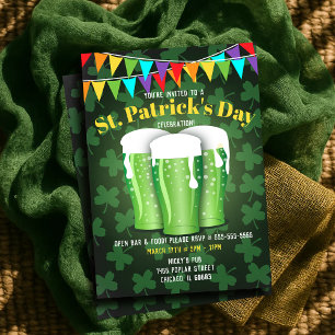 Uitnodigingen van de St. Patrick's Day Beer Party