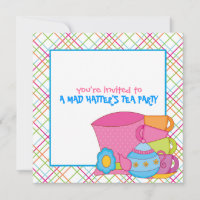 Uitnodigingen van de Tea Party van Mad Hatter