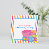 Uitnodigingen van de Tea Party van Mad Hatter (Staand voorkant)