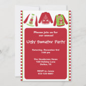 Uitnodigingen van de Ugly KerstSweater Party (Voorkant)