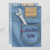 Uitnodigingen van de Vaderdag van hulpmiddelen (Voorkant / Achterkant)