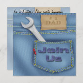 Uitnodigingen van de Vaderdag van hulpmiddelen (Voorkant / Achterkant)