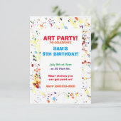 Uitnodigingen van de "Verf/Kunstpartij" (Staand voorkant)