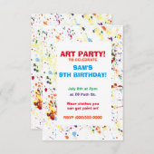 Uitnodigingen van de "Verf/Kunstpartij" (Voorkant / Achterkant)