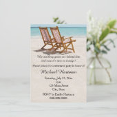 Uitnodigingen van de verlovingspartij voor "beach (Staand voorkant)