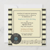  uitnodigingen van de Vinyl Record-partij (Achterkant)