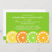 Uitnodigingen van de zomercitruspartij (Voorkant / Achterkant)