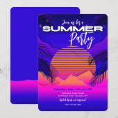 Uitnodigingen van de zomerpartij (Voorkant / Achterkant)