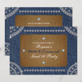 Uitnodigingen van Denim & Diamonds Jeans Label Par (Voorkant / Achterkant)