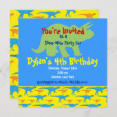 Uitnodigingen van Dinosaur Birthday (Voorkant / Achterkant)