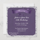 Uitnodigingen van Elegant Lace Birthday Party (Achterkant)