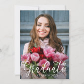 Uitnodigingen van Elegant Script Photo Graduation (Voorkant)