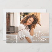 Uitnodigingen van Elegant Script Photo Graduation (Voorkant)