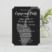 Uitnodigingen van externe, zwarte en witte verlofp (Staand voorkant)