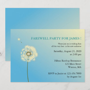Uitnodigingen van Flying High Farewell-party
