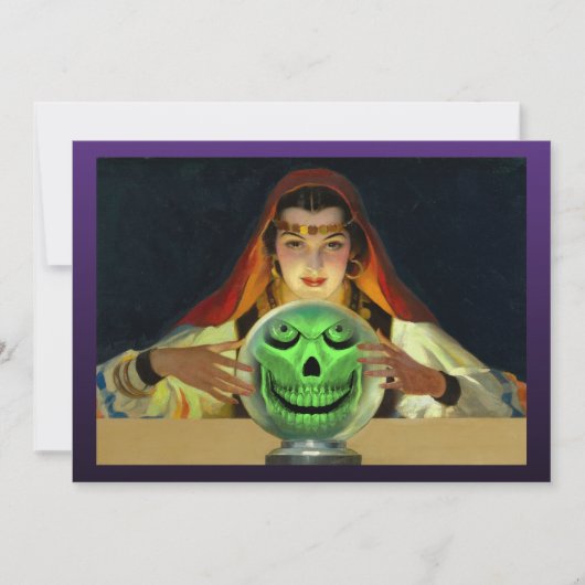 Uitnodigingen van Fortune Teller Halloween Party (Voorkant)