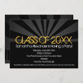 Uitnodigingen van Gele Spotlight Graduation Party (Voorkant / Achterkant)